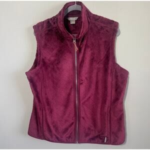 Natural Reflections Bass Pro Shops Maroon Soft Fall Fleece Vest, Zip Pockets, XL